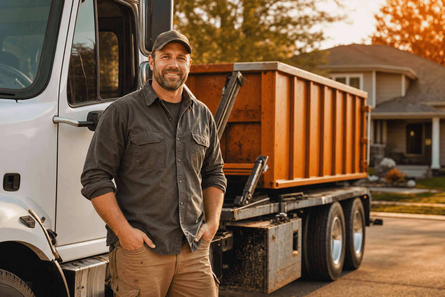 Local owner with delivery truck